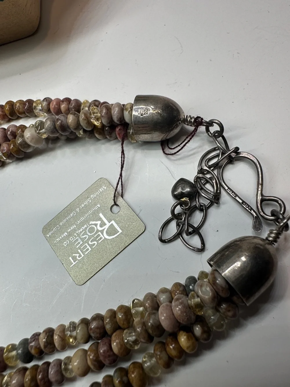 Jay King Desert Rose Trading Jasper Citrine Sterling Silver Beaded Necklace NWT - Picture 4 of 12